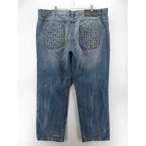 VINTAGE Pelle Pelle Jeans 44X34 Baggy Hip Hop Y2K Distressed Streetwear